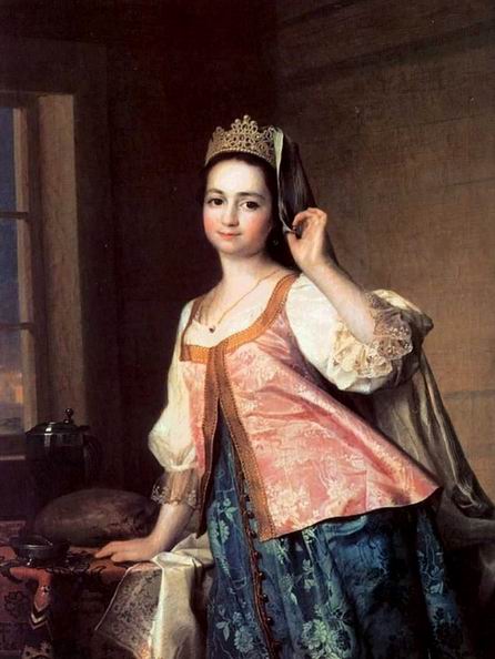 Агаша Левицкая дочь художника, 1785