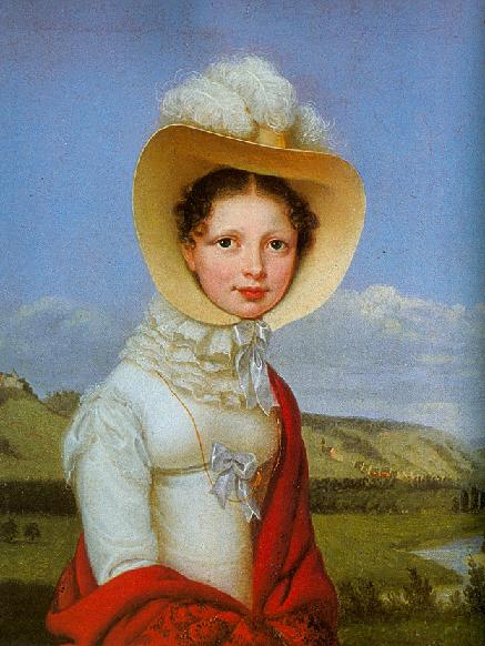 Франц Стирбрандт Портрет Екатерины Павловны, герцогини Вюртембергской 1819 г.
